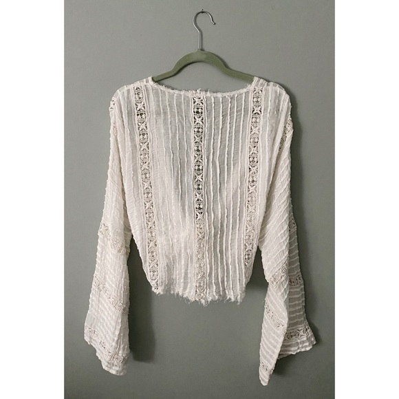 ❌SOLD❌ FREE PEOPLE Ivory Willow Kimono Top - Picture 7 of 7